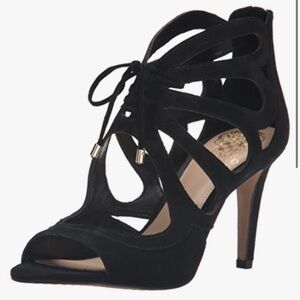 Vince Camuto Calivia black suede heels